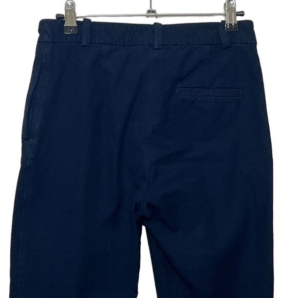 JOSEPH Cropped Trousers Women’s XS FR 34 Navy Gabardine Mid Rise Straight Leg - Picture 6 of 13